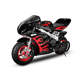 Minibike FLAME EDITION, černá-červená