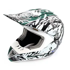 Motocrossová přilba Heipe H1 Skull- Zelená