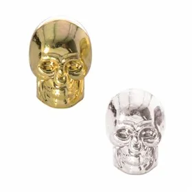 Čepičky ventilků Oxford Skull stříbrné