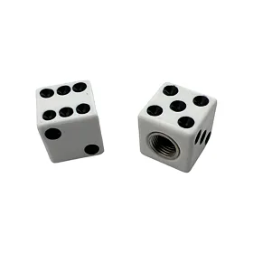 Čepičky ventilků Lucky Dice White