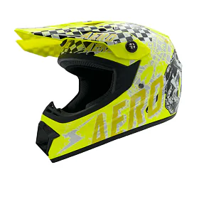 Dětská cross helma Skeleton Yellow