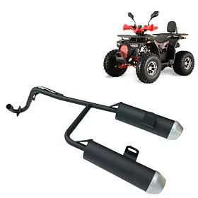 Dvojitý výfuk pro čtyřkolky Hunter II 125cc/150cc