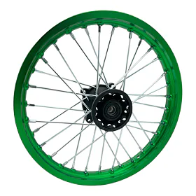 Přední ráfek pitbike 14 palců ALLOY zelená
