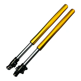 Přední tlumiče, vidlice pitbike 735mm, 45/48mm zlatá