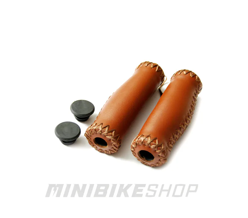Retro koženkové rukoväte na motobicykel