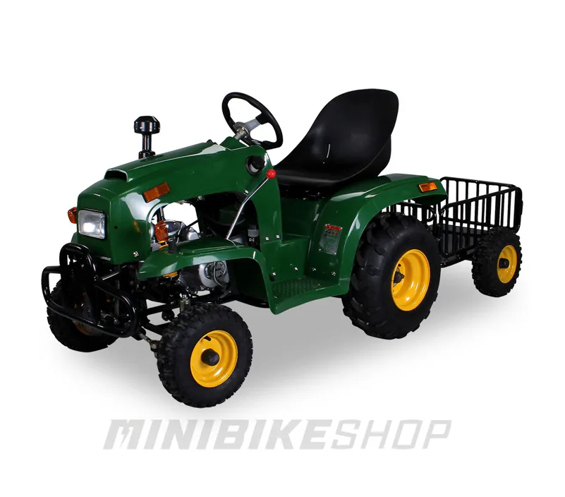 Záhradný traktor s prívesom 110ccm - Zelená