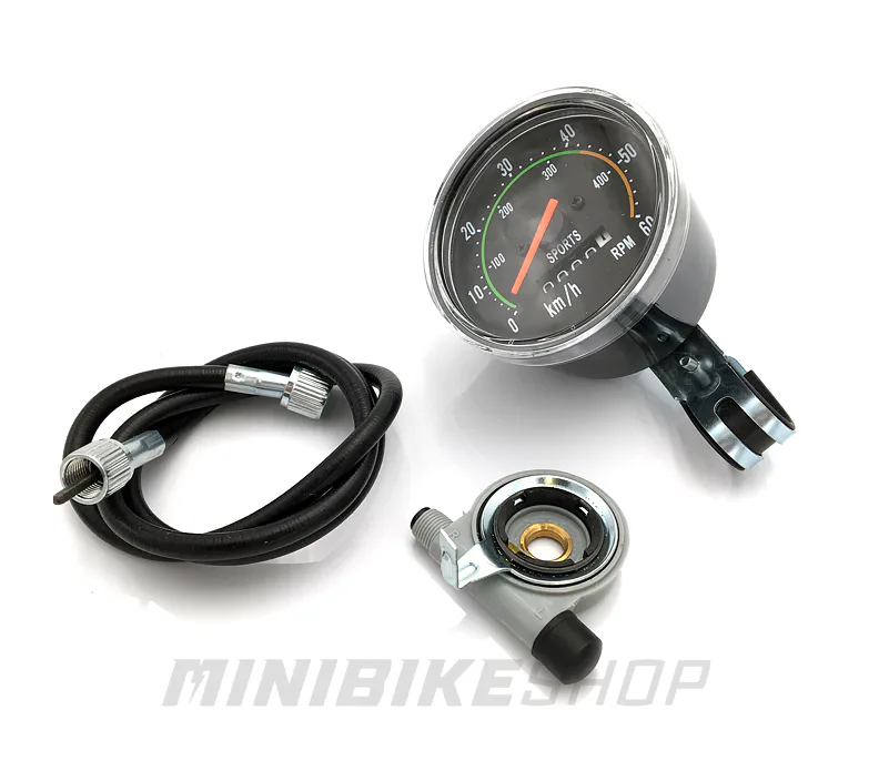 Mechanický tachometer na motorový bicykel