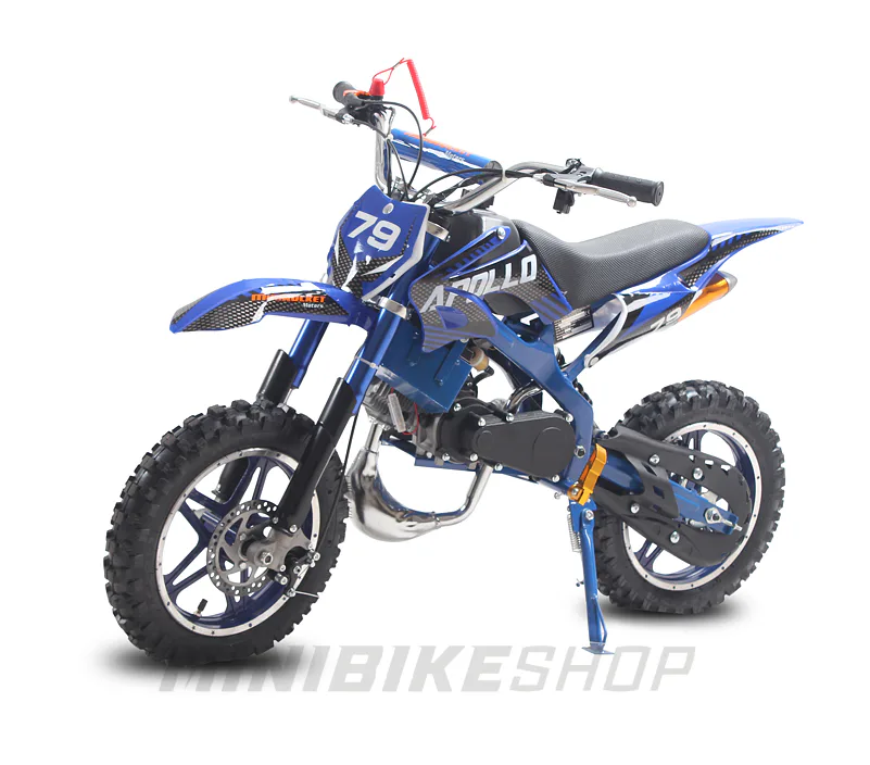 Minicross MiniRocket Apollo 49ccm E-start - Modrá