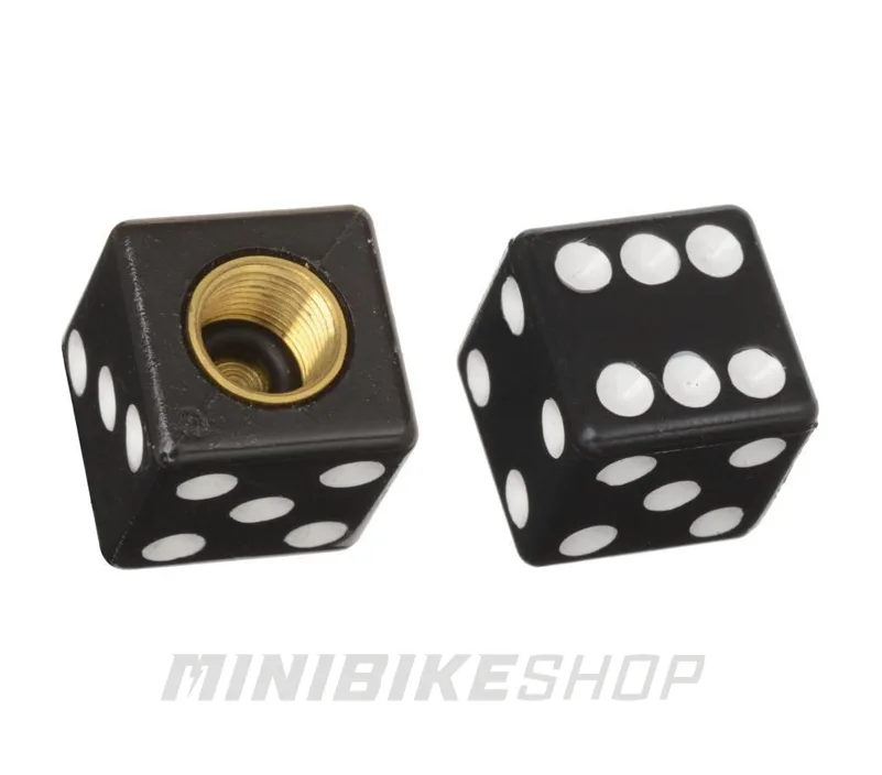 Čiapočky ventilov Lucky Dice Black