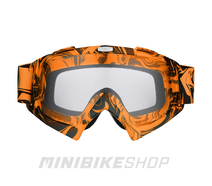 Oranžové motokrosové/MTB okuliare - číre sklo