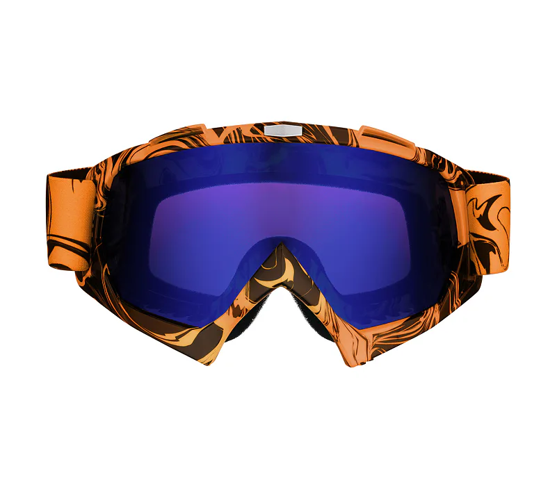 Oranžové Cross/MTB brýle - modro-fialové sklo