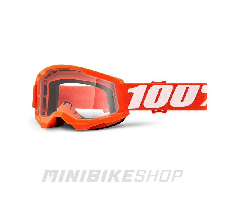 Detské okuliare 100% STRATA 2 (oranžové, číre plexi)