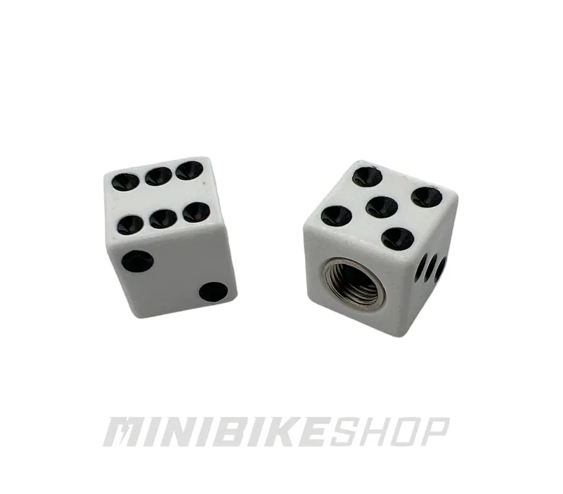 Čiapočky ventilov Lucky Dice White
