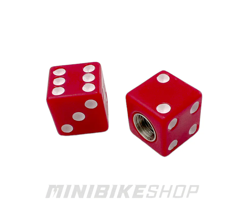 Čiapočky ventilov Lucky Dice Red