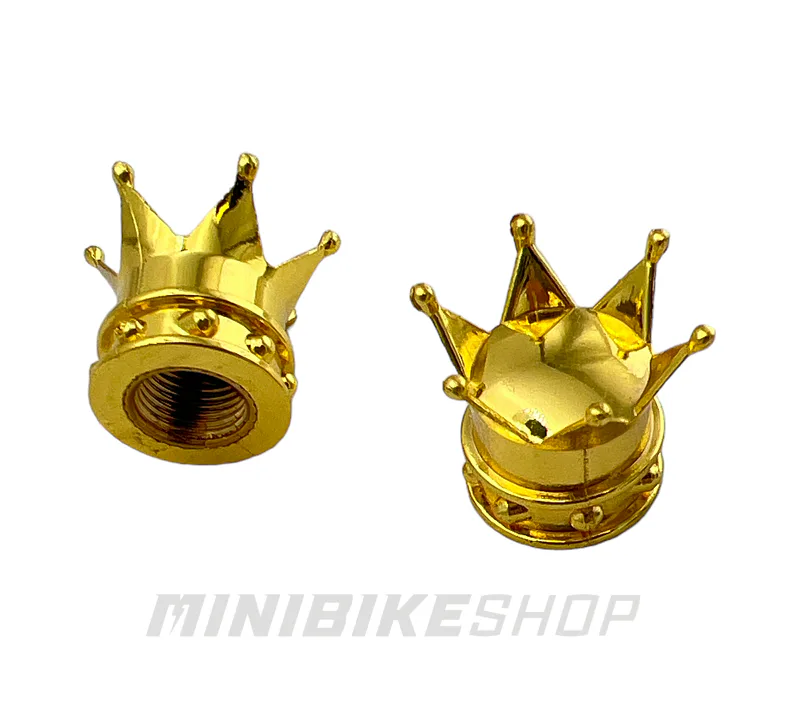 Čiapočky ventilov Crown, zlaté