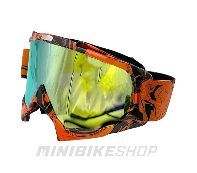 Oranžové Cross/MTB okuliare - zlaté sklo