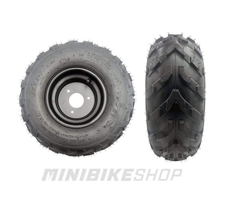 Pravé koleso s diskom 16x8-7" V-profil, oceľový ráfik s 3 otvormi