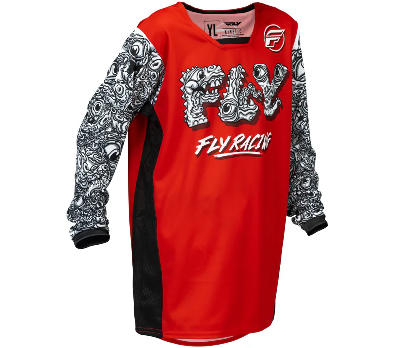 Dětský dres FLY RACING KINETIC MUTANT (červená/bílá/černá)
