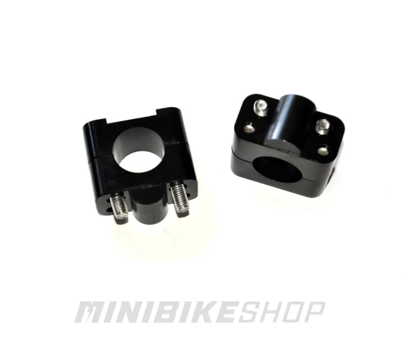 Redukcia riadidiel na pitbike z 22mm na 28mm, čierna