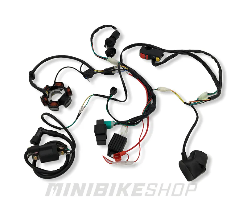Kompletná elektroinštalácia pre pitbike a štvorkolky so štartérom