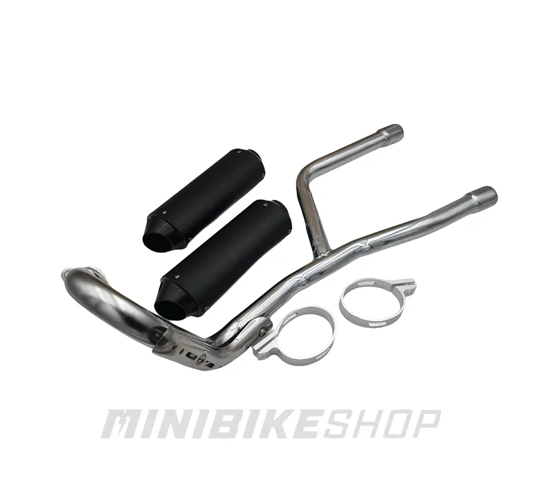 Výfuk pre pitbike s dvojitou koncovkou, 140R
