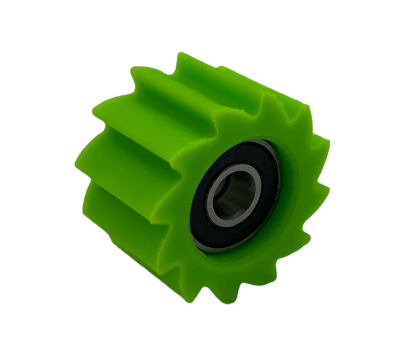 Pitbike rolnička řetězu zubatá, vnitřní průměr 8mm, zelená