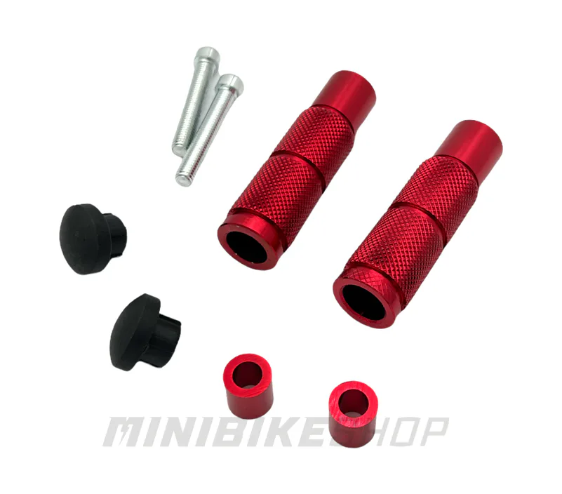 Pevné CNC stúpadlá pre pitbike motard, červené