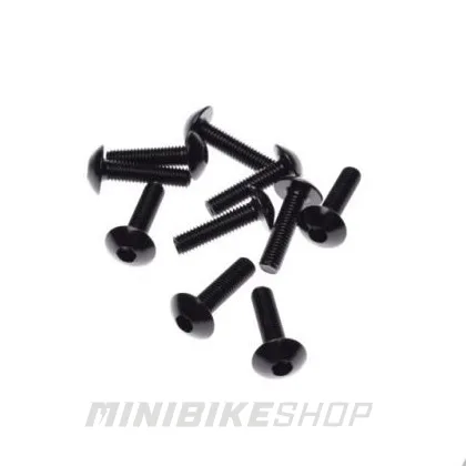 Súprava ALU skrutiek M5X20mm, čierna (10ks)