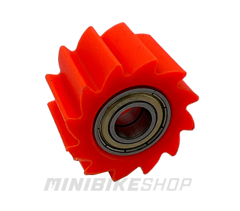 Ozubená kladka reťaze na pitbike, vnútorný priemer 8 mm, oranžová