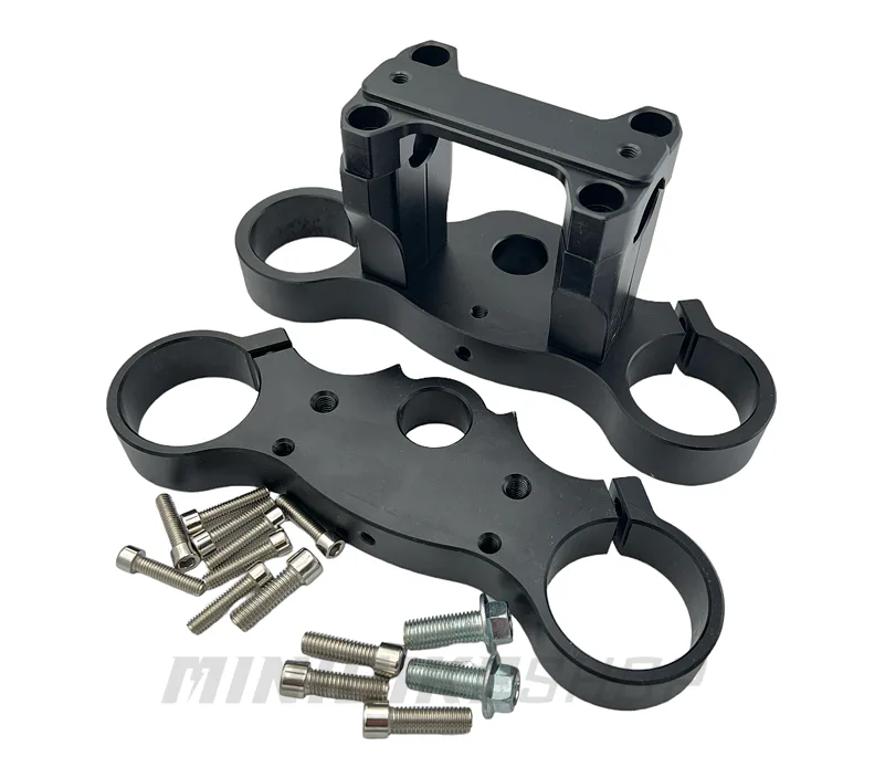 Okuliare vidlice na pitbike s objímkami CNC 45/48, čierne