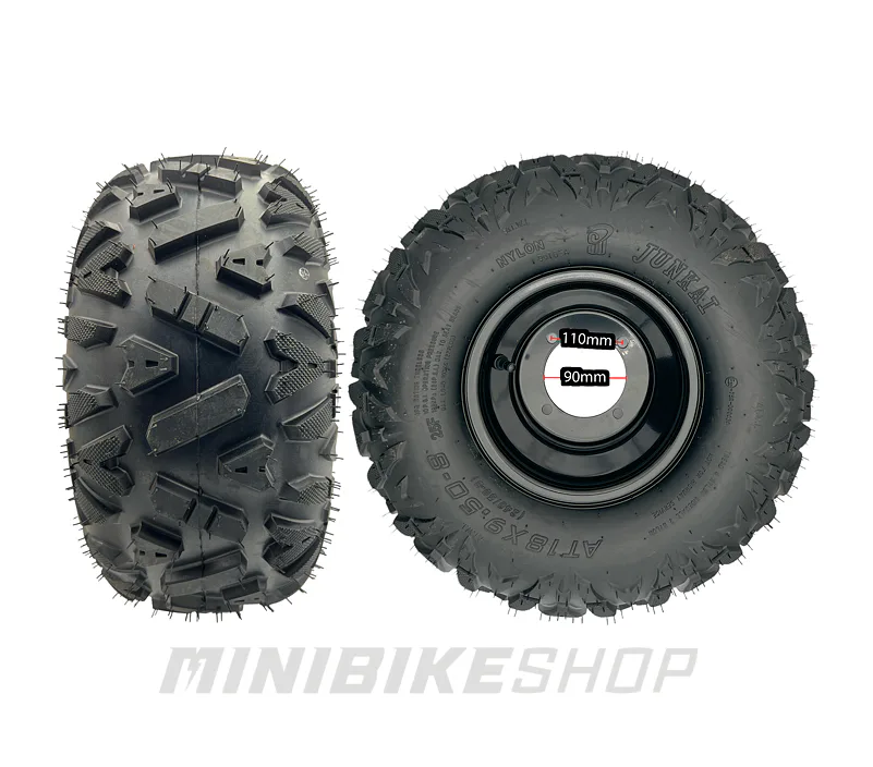 Kompletné koleso 18x9.5-8" A-shape, 4 otvory, stred 90 mm