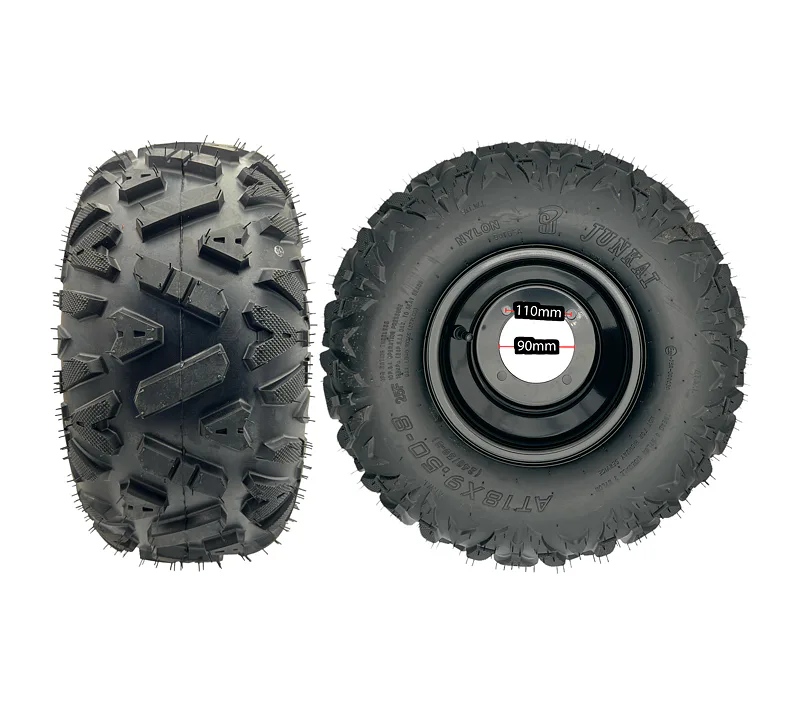 Kompletní kolo 18x9.5-8" A-shape, 4 díry, střed 90mm