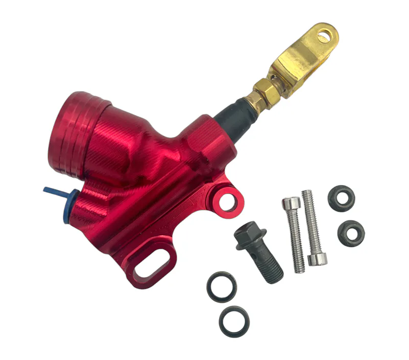 Brzdová pumpa pitbike, čtyřkolka CNC červená