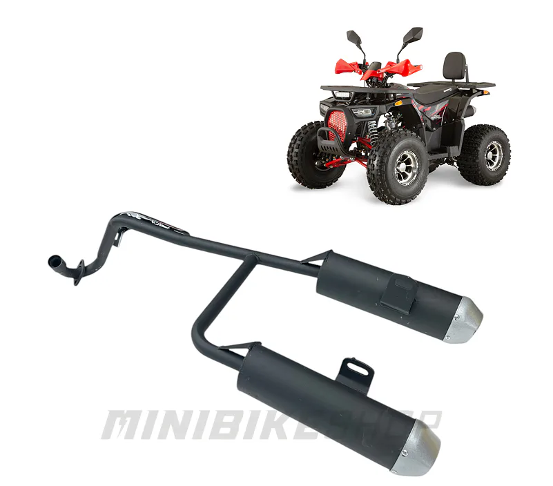 Dvojitý výfuk pre štvorkolky Hunter II 125cc/150cc