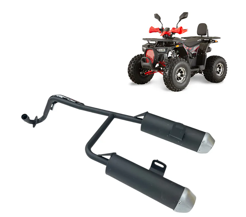 Dvojitý výfuk pro čtyřkolky Hunter II 125cc/150cc
