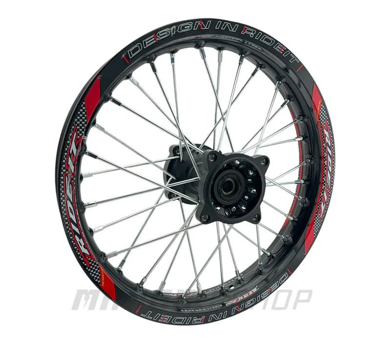 Zadný ráfik na pitbike 14 palcov RIDEIT čierny