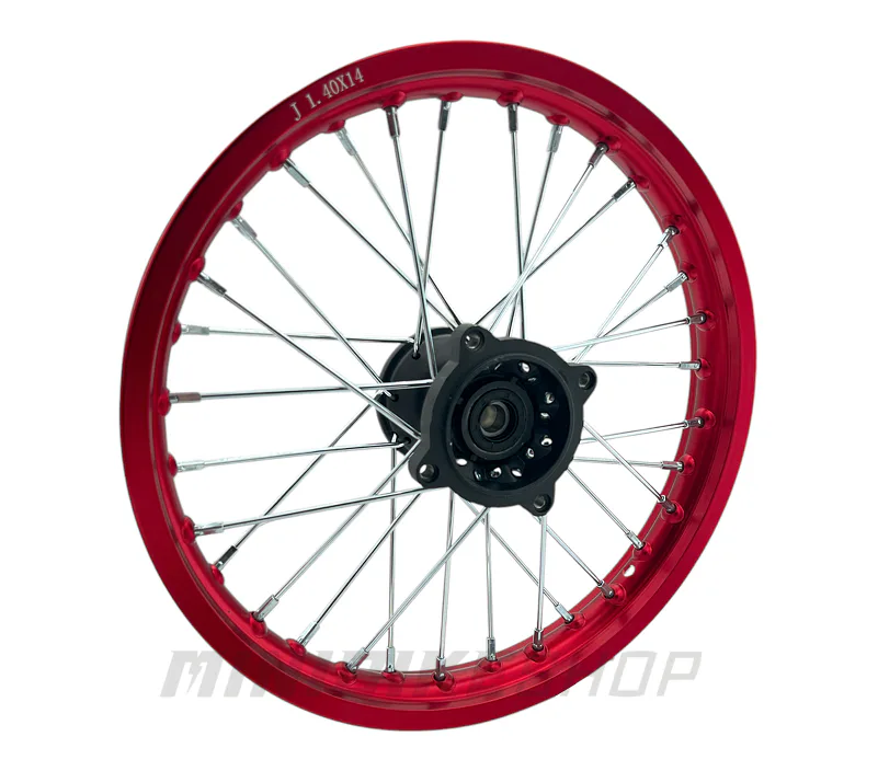 Predný ráfik na pitbike 14 palcov ALLOY – červený