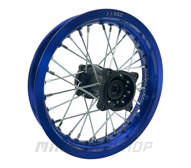 Zadný ráfik na pitbike 12 palcov ALLOY – modrý