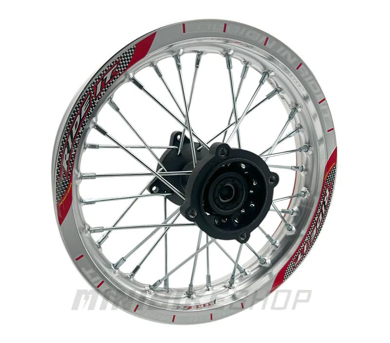 Zadný ráfik na pitbike 12 palcov RIDEIT strieborný