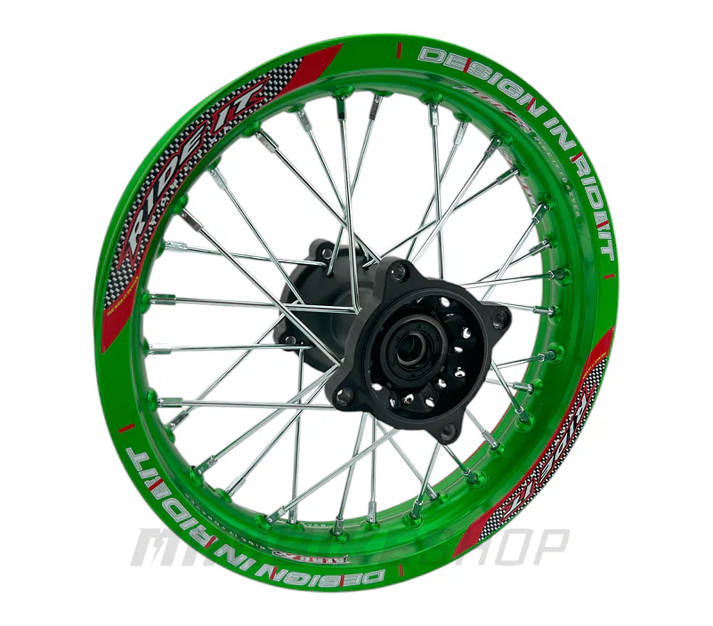 Zadný ráfik na pitbike 12 palcov RIDEIT – zelená