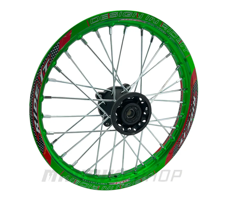 Predný ráfik na pitbike RIDEIT 14 palcov zelený