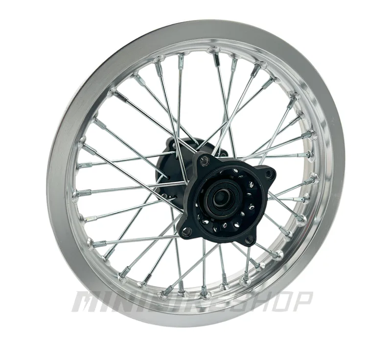 Zadný ráfik na pitbike 12 palcov ALLOY – strieborný