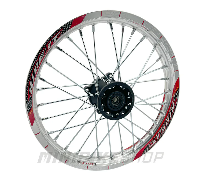 Predný ráfik na pitbike RIDEIT 14 palcov strieborný