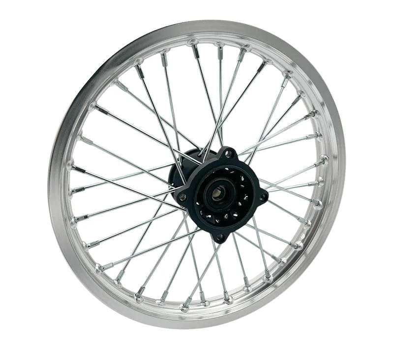 Přední ráfek pitbike 14 palců ALLOY stříbrná