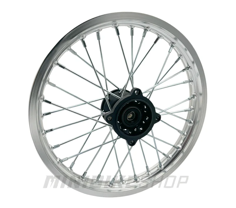 Predný ráfik na pitbike 14 palcov ALLOY, strieborná farba