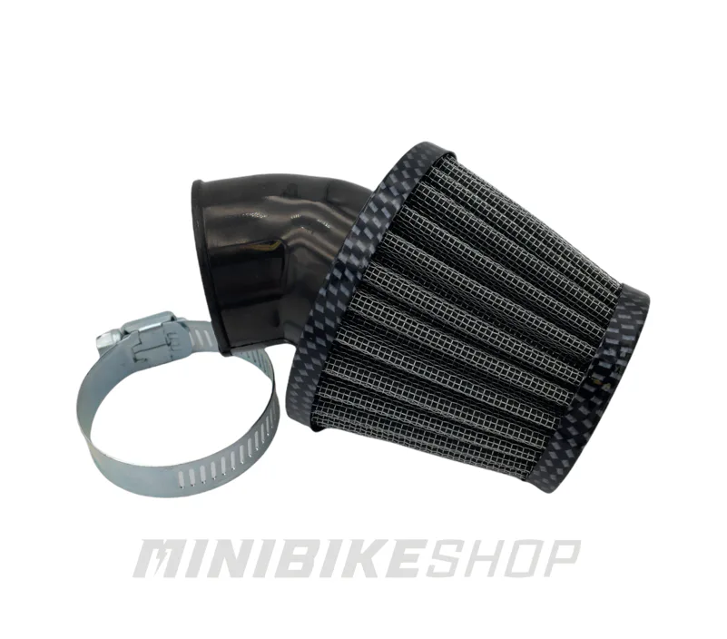 Zahnutý vzduchový filter 42 mm - Carbon