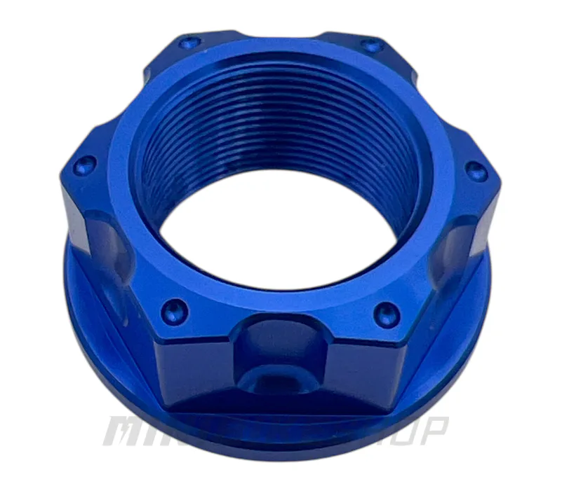 Horná CNC matica krku riadenia, modrá