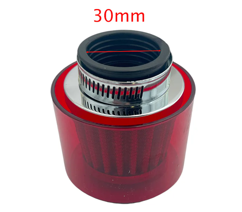 Sportovní vzduchový filtr 30mm s krytem - červená