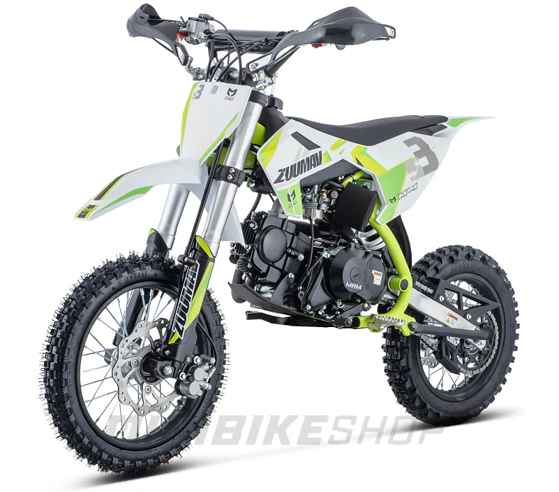 Pitbike Zuumav S3 125cc 14/12, poloautomat - zelená