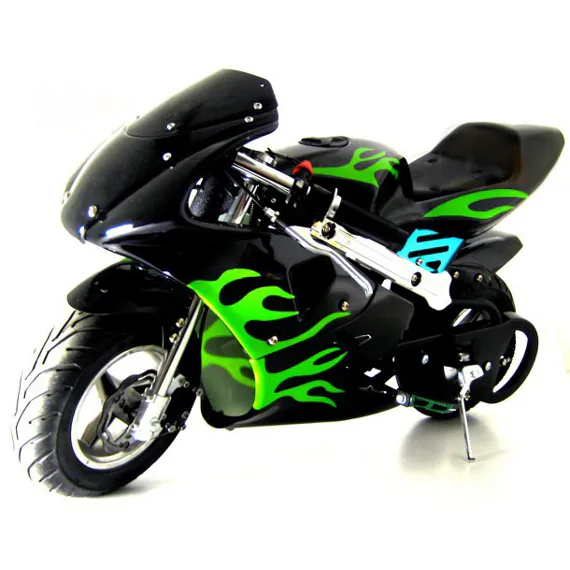 Minibike FLAME EDITION, čierno-zelený